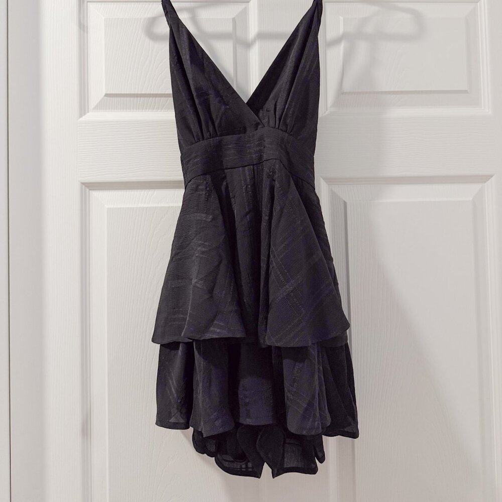 Black Ruffle Romper